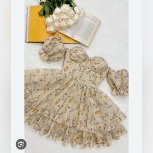 Adeirlina Floral Yellow Mini Dress